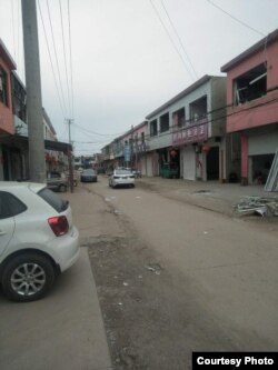 中国江苏省响水县化工厂爆炸后周边街道景象。(网络图片)