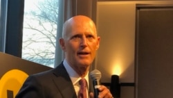 联邦参议员斯科特(Sen. Rick Scott, R-FL)2020年3月9日对香港民主委员会成员发表讲话。