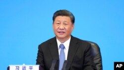 (资料照)中国国家主席习近平2021年7月6日在北京一次会议上发表讲话。(照片由新华社发表,美联社转载)