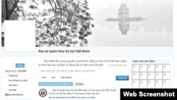 Tài khoản của đại sứ quán Mỹ trên trang Zing.vn