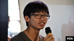 资料照:前学生动源召集人钟翰林(美国之音汤惠芸拍摄)