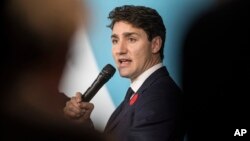 加拿大总理特鲁多 (资料照片)