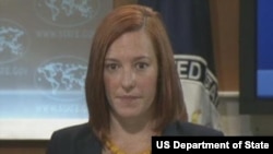 美国国务院发言人莎琪(美国国务院视频截图)