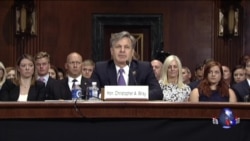 川普提名的FBI局长人选参院作证 川普提名的FBI局长人选参院作证