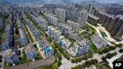 温州市的公寓居住区(资料照片)