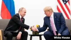 2019年6月28日,美国总统特朗普在二十国集团(G20)日本峰会期间与俄罗斯总统普京举行双边会晤。