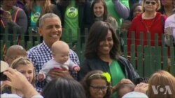 美国儿童聚集白宫 参加复活节推彩蛋活动 美国儿童聚集白宫 参加复活节推彩蛋活动