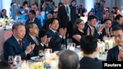 台湾副总统l赖清德在纽约出席午宴。（台湾总统府2023年8月14日提供照片）