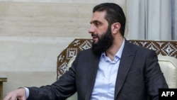 资料照: 叙利亚反政府武装领导人艾哈迈德·沙拉(Ahmad al-Sharaa)