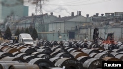 Thép tại một nhà máy ở Hamilton, Ontario, Canada, tháng 3/2018.