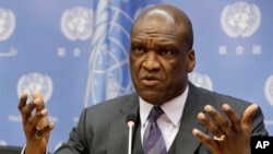 前联合国大会主席约翰.阿什(资料照,2013年9月17日)