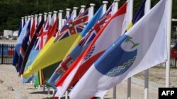 资料照:太平洋岛国论坛成员国的国旗