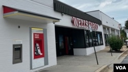 富国银行在华盛顿郊外马里兰州某地的一处支行。(2025年7月18日)