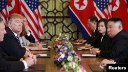 2019年2月28日越南河内: 朝鲜领导人金正恩和美国总统特朗普第二次双边会议