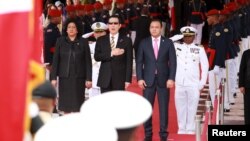 2015年7月时任台湾总统的马英九访问多米尼加（路透社）