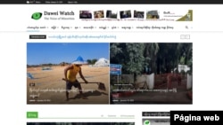 Tampilan dari situs berita independen lokal Myanmar, Dawei Watch. (Foto: Tangkapan Layar)