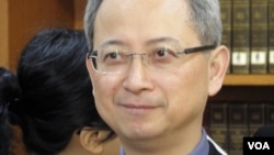 台湾外交部发言人夏季昌(美国之音申华拍摄)