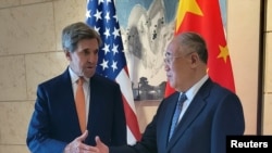 美国气候问题特使约翰·克里(John Kerry)与中国气候变化事务特使解振华2023年7月17日于北京饭店举行会谈。(路透社)