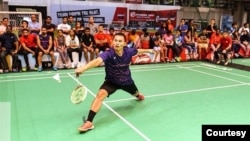 FILE - Dea Adi Rangga saat bertanding dalam pertandingan final tunggal putra, kejuaraan 'Shuttle Time Dubai Open' tahun 2017. (Courtesy: pribadi)