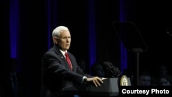 美国副总统彭斯2019年4月3日出席北约互动论坛(NATO Engages 照片)