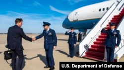 美国防部长埃斯珀Mark Esper2019年11月11日前往纽约(美国国防部照片)