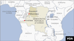 Peta dari wilayah Republik Demokratik Kongo yang menunjukkan provinsi Equateur, tempat munculnya penyakit misterius yang telah menewaskan puluhan orang sejak Januari 2025. (Foto: VOA)