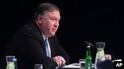 美国国务卿蓬佩奥2019年5月7日出席北约理事会(美联社)
