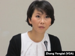 在野党民进党立委陈亭妃(美国之音张永泰拍摄)