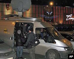 媒体记者采访示威集会