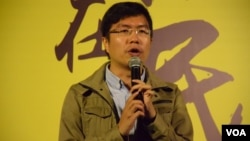 民阵召集人区诺轩(美国之音汤惠芸摄)