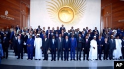 ၂၀၁၉ ဖေဖော်ဝါရီလအတွင်းက ကျင်းပခဲ့သည့် အာဖရိကသမဂ္ဂ ညီလာခံအတွင်း ထိပ်သီးခေါင်းဆောင်များ မှတ်တမ်းတင်ဓာတ်ပုံ ရိုက်ကူးမှုမြင်ကွင်း။ (ဖေဖော်ဝါရီ ၁၀၊ ၂၀၁၉)