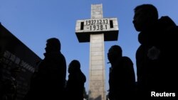 中国江苏省南京市为纪念南京大屠杀81周年举行国家公祭活动。(2018年12月13日)