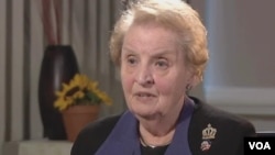 前国务卿奥尔布赖特(视频截图)