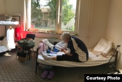 2017年8月,薛荫娴在德国海德堡难民营。 (受访者提供)