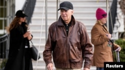 美国总统拜登离开白宫前往戴维营。(2024年1月13日)