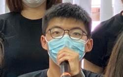 九龙东初选胜选人、前香港众志秘书长黄之锋(美国之音/汤惠芸)