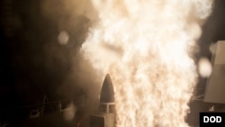 舰载标3二批次A款导弹2018年10月26日发射升空(美国国防部导弹防御局)