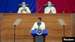 TT Philippines Rodrigo Duterte phát biểu trước quốc dân hôm 27/7/2020.