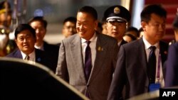 资料照片: 2023年10月16日泰国总理赛塔抵达北京出席第三届“一带一路”高峰论坛