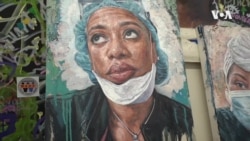 纽约艺术家绘肖像画向新冠医护人员致敬 纽约艺术家绘肖像画向新冠医护人员致敬