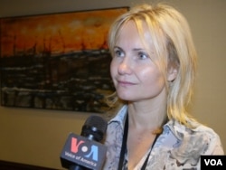 旅游加州机构国际市场主任里德(美国之音国符拍摄)