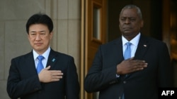 日本新防长首访五角大楼加强美日同盟。(法新社2023年10月4日)