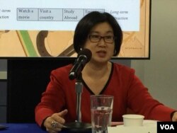 威尔逊国际学者中心研究员吴慧枫博士(美国之音莉雅拍摄)