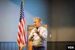 保罗参议员希望中国在处理朝鲜问题上与美国进一步协作。(美国之音记者方正拍摄)