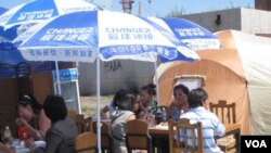 蒙古经济依赖中国,乌兰巴托街头。(美国之音白桦拍摄)