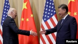 美国总统拜登与中国领导人习近平在秘鲁利马出席APEC 峰会期间举行会晤。(2024年11月16日)