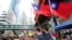 资料照：香港反送中运动期间，香港民众打出台湾旗帜。（2019年6月16日）