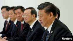 2019年6月29日,在G20领导人日本大阪峰会期间,中国国家主席习近平在同美国总统特朗普举行双边会晤时讲话。