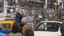 VOA英语视频: 特朗普前往竞选必争之地密西根州 VOA英语视频: 特朗普前往竞选必争之地密西根州