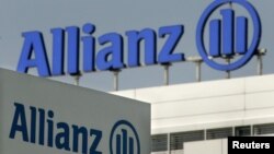 德国最大保险公司安联集团的徽标在其慕尼黑总部前。(资料照片)